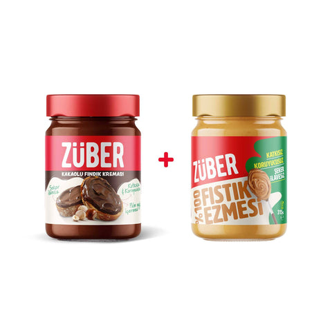 Kakaolu Fındık Kreması + %100 Fıstık Ezmesi - Züber