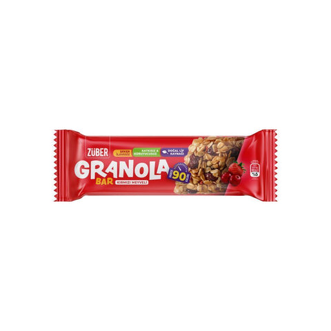 Züber Granola Bar Kırmızı Meyveli 25G X 3 Adet